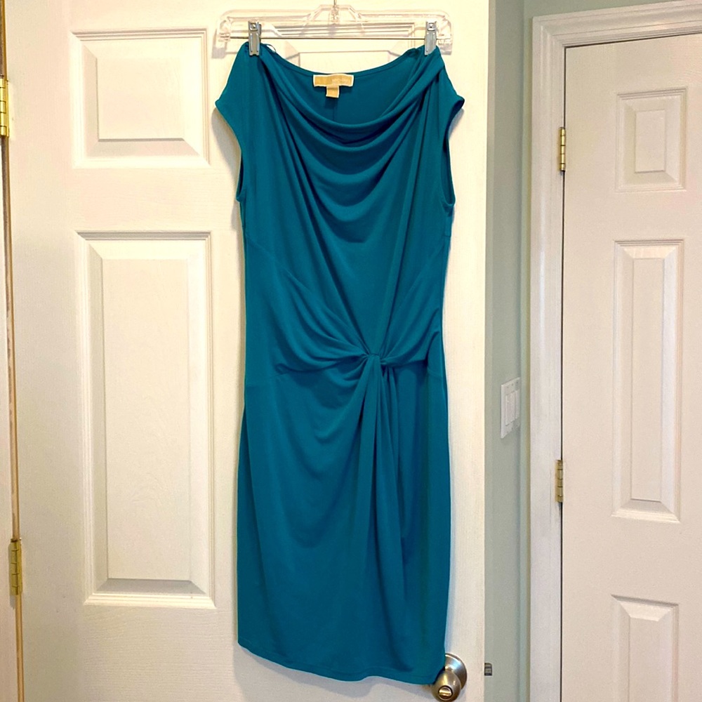 Michael Kors turquoise dress. Sexy, sophisticated and comfortable.
